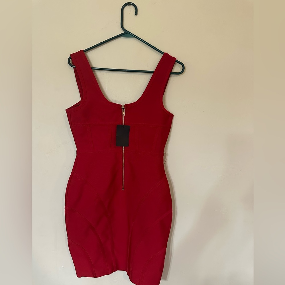 Hera Collection Red Bodycon Mini Dress - Picture 3 of 5
